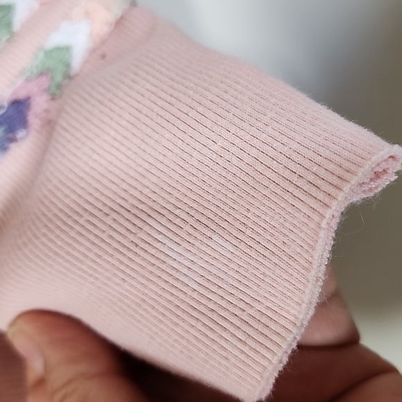 Free People We The Free Rainbow Thermal Baby Pink Top Size S - Picture 7 of 10